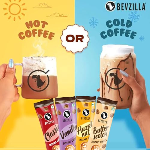 Image of Bevzilla 24 Assorted Coffee Sachets & Tumbler Pack | Eco-Friendly Coffee Tumbler | Best for Espresso, Latte & Cappucino