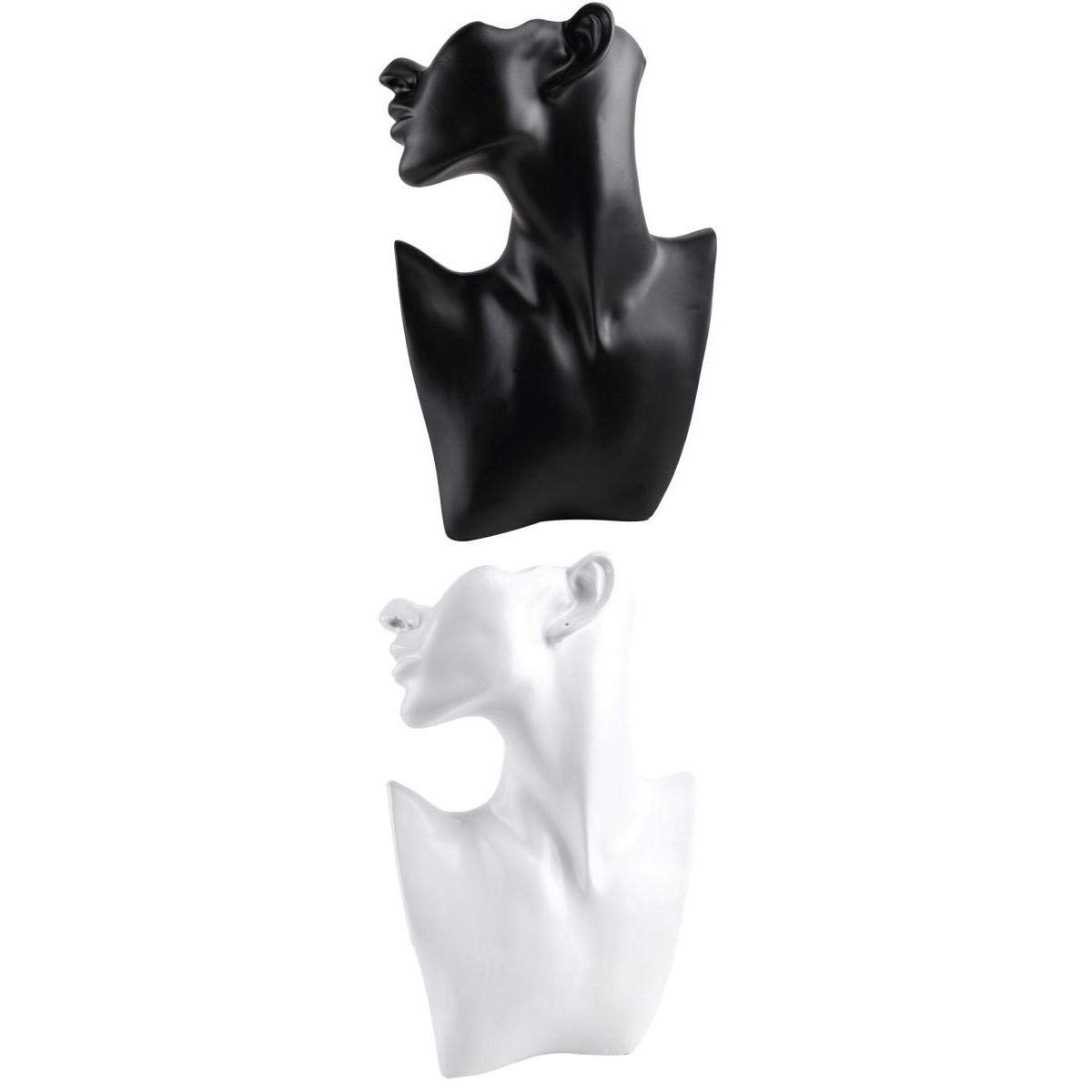 harayaa Lot de 2 Présentoirs à Bijoux pour Colliers de Femme, Mannequin de Présentation pour Boutique.