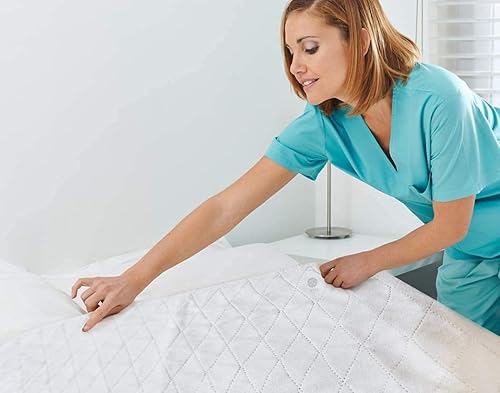 Miniatura 4 de Almohadillas reutilizables lavables con respaldo impermeable, 34 x 36 pulgadas, para usar como almohadillas de cama de incontinencia, almohadillas