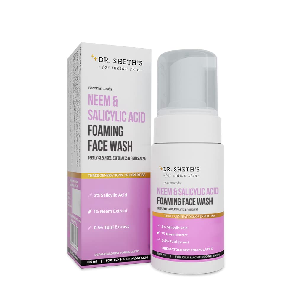 Dr. Sheth'S Neem & Salicylic Acid Foaming Face Wash 100 Ml