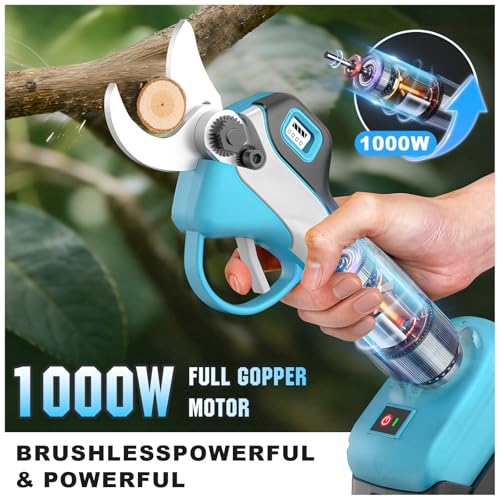 4-in-1 Gartenwerkzeug Set mit 8 Zoll Mini Kettensäge und Akku Elektro Gartenschere für vielseitige Gartenarbeiten – Bild 3