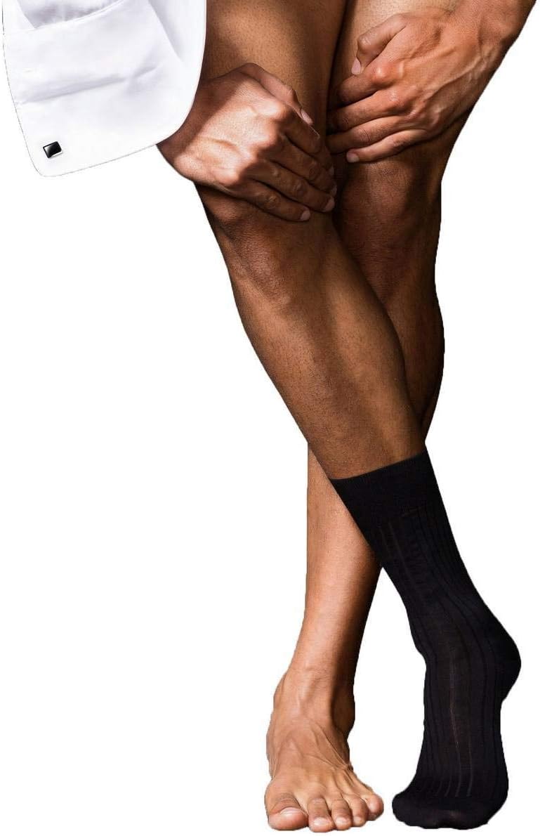 FALKE Men No. 13 Finest Piuma Cotton Crew Length Dress Socks, 1 Pair
