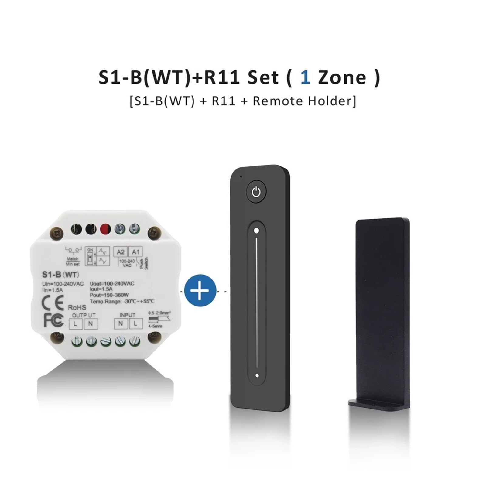 Regulador de intensidad LED, 220V, 2,4G, control remoto, bombilla LED, tiristor, controlador de atenuación S1-B-WT(S1-B(WT) and R11)