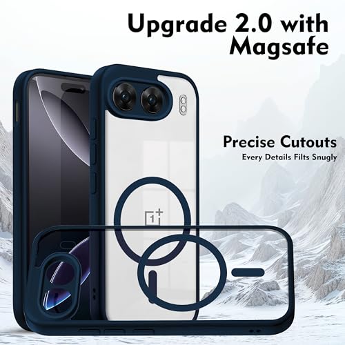 Image of V-TAN Back Cover for OnePlus Nord 4 5G | TPU | Transparent Crystal Clear Magnetic Case Compatible with OnePlus Nord 4 | Camera Protective Shockproof Mobile Cover Design (Blue)