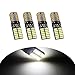 YaaGoo 4PCS T10 LED Ampoules de Voiture, Lampe W5W 194 168 2825 Xénon 6000K 2835 Chipset LED, Lampe de Remplacement à Inversion pour Lumière Dôme Carte Côté Feux de Plaque Immatriculation-12-24V Blanc
