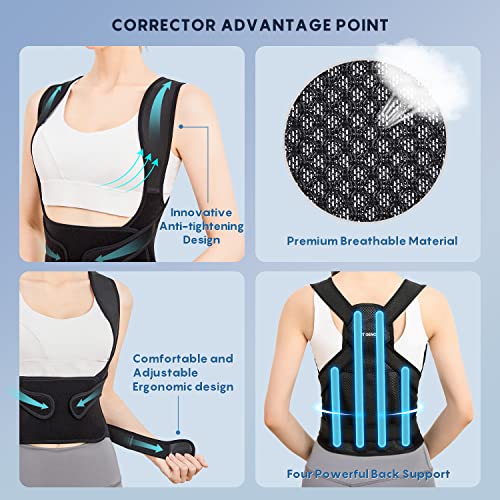 Back Brace And Posture Corrector For Women And Men, Back Straightener Posture Corrector, Scoliosis And Hunchback Correction, Back Pain, Spine Corrector, Support, Adjustable Posture Trainer, Small (Waist 26-34 Inch) #TOP4
