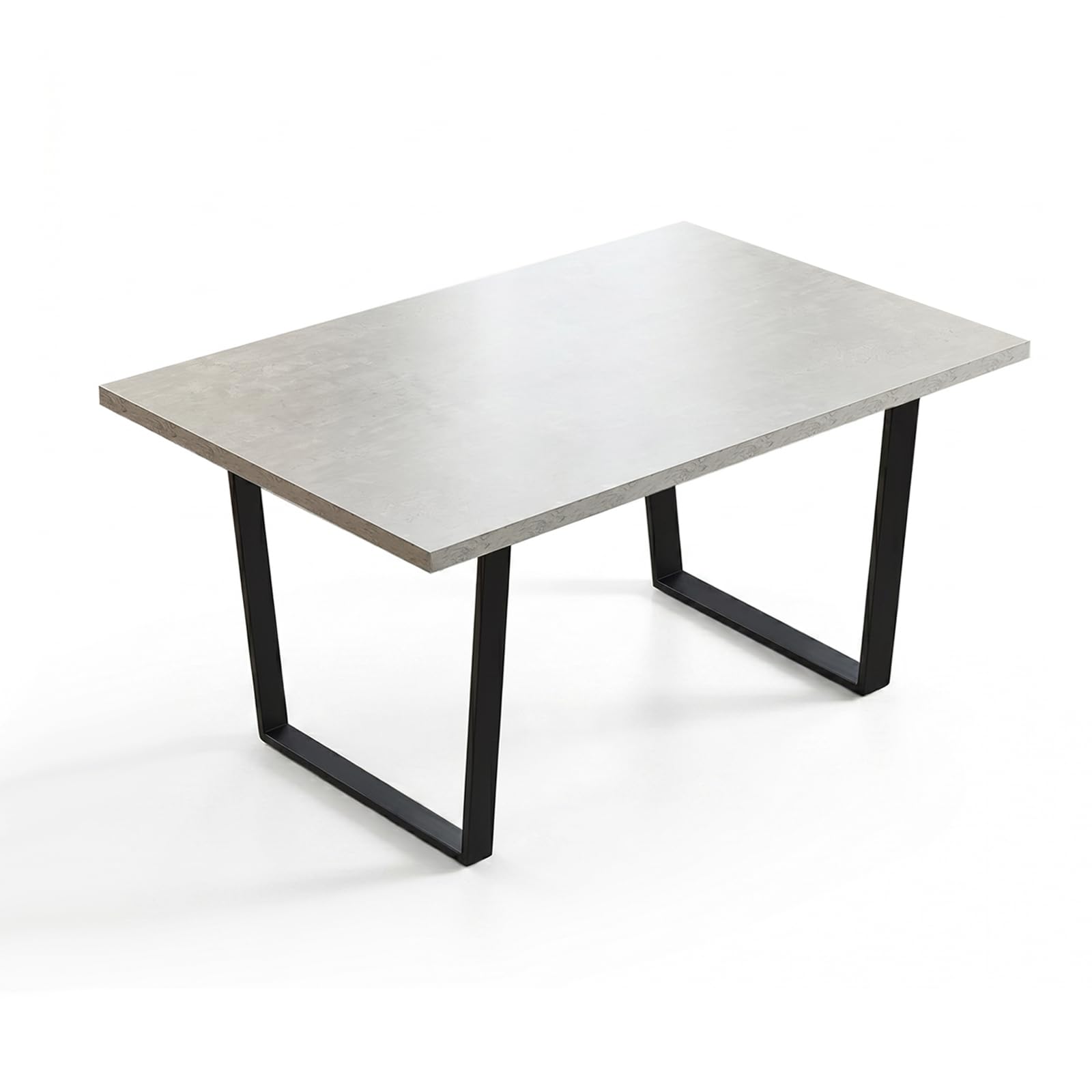 JIEXI Esstisch, 110 cm, Grauer Küchentisch mit Schwarzen Metallbeinen, Moderner MDF Esstisch für 4-6 Personen, Platzsparend, für Küchen, Wohnzimmer, Büro (JA7054-110 cm, 1 Esstisch-110 cm)