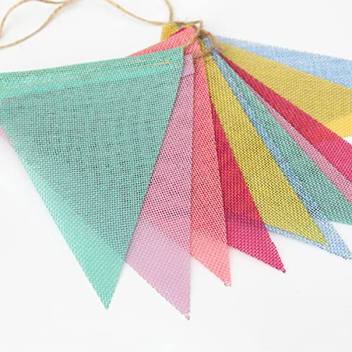 Wimpelkette Outdoor,3 Stück Pack Wimpelkette Stoff,Wimpel Girlande Deko,Wimpelkette für Kinderzimmer Party Geburtstag Indoor Outdoor Dekoration