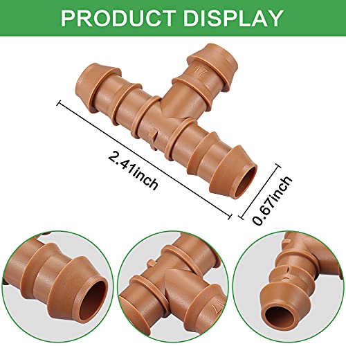 Imopo 21-Pack Drip Irrigation Universal Barbed Tee Fitting thumb #1