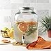 Mason Craft & More Drinkware Collection- Durable Glass Beverage Glassware, 3 Gallon Mason Drink Dispenser With Leak Proof Spigot and Screw On Metal Lid
