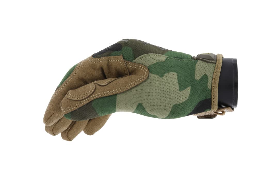 Mechanix Wear - Oryginalne rękawice taktyczne Woodland Camo (średnie, moro)