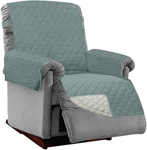 Sofa Shield - Funda de sillón reclinable patentada, asiento 25pulgadas, protector de cojín grande, reversible antimanchasdesgarros, microfibra