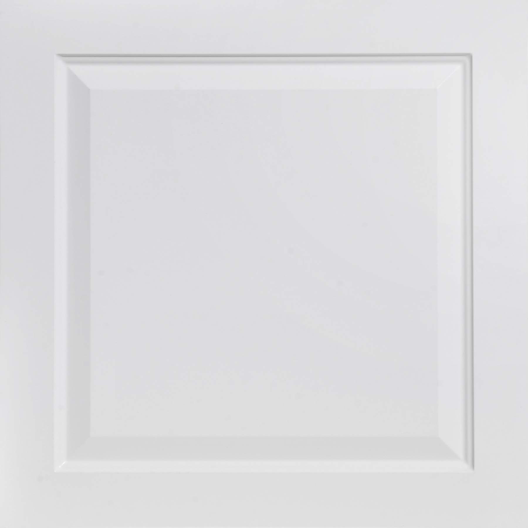 From Plain To Beautiful In Hours 505 Raised Panel PVC 2' x 2' Lay-in Ceiling Tile, Pack of 25, White Matte, 25 Piece