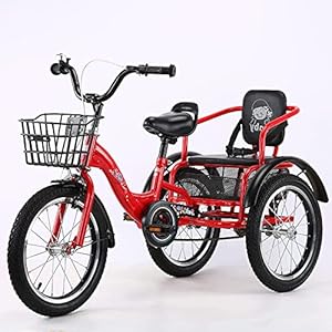 Driewielige fiets 16 inch volwassen driewielers Cargo Basket Trike Fiets Fiets voor 2-12 jarigen Recreatie Winkelen…