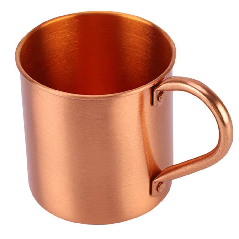 Taza de cobre de 450 ml Sanfly lisa y sólida para cócteles y cerveza en casa