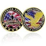 CHURYUML Military Challenge Coin Veteran Coins Thank You for Your Service Military Gifts for Men Women Navy Army Veterans Day Gift