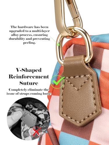 Image of Black and White Checkered Crossbody Bag Bum Bag for Women,Spacious Checkered Purse Fanny Packs Belt Bag