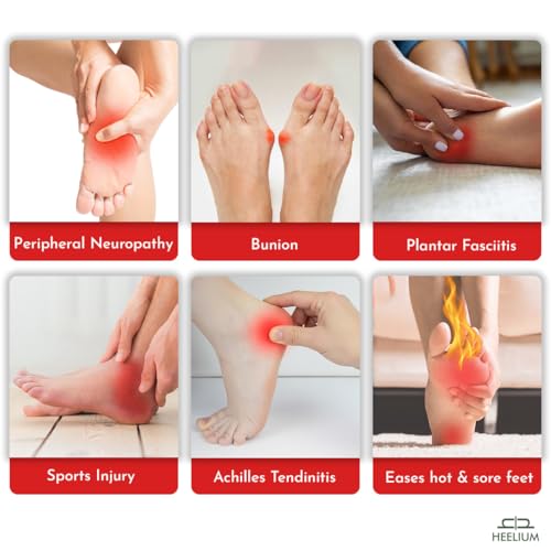 Image of HEELIUM Hot & Cold Therapy Socks for Foot Pain Relief | Reusable Gel Ice Pack Socks for Neuropathy & Plantar Fasciitis | Microwaveable & Freezable | Heel & Arch Pain - 1 Unit (1 Leg Only)