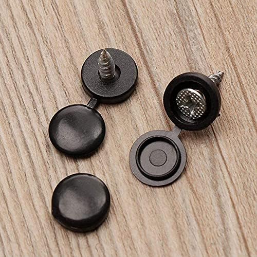 240Pcs Hinged Screw Cover Caps Plastic Screw Caps Fold Screw Snap Covers Screw Head Decorative Caps for M 4 -M 6 Screws (Black White Grey Brown)