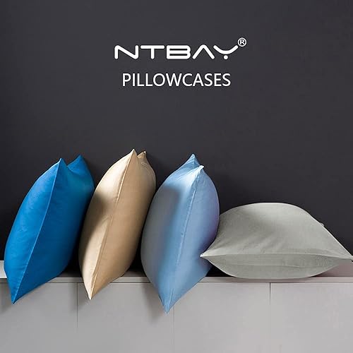 Miniatura 6 de NTBAY Paquete de 12 fundas de almohada King 100% microfibra cepillada, súper suaves y acogedoras, resistentes a las arrugas, la decoloración y las
