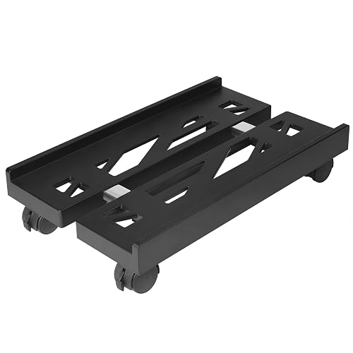 BYMECOST Mobile Computer Tower Stand, Adjustable PC Stand with 4 Wheels