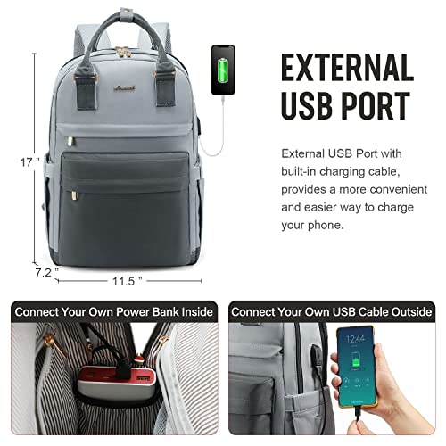 Image of LOVEVOOK Laptop Backpack for Women Girls, 15.6 Inch Waterproof Computer Backpack Student School Cute Bookbag Computer Bag