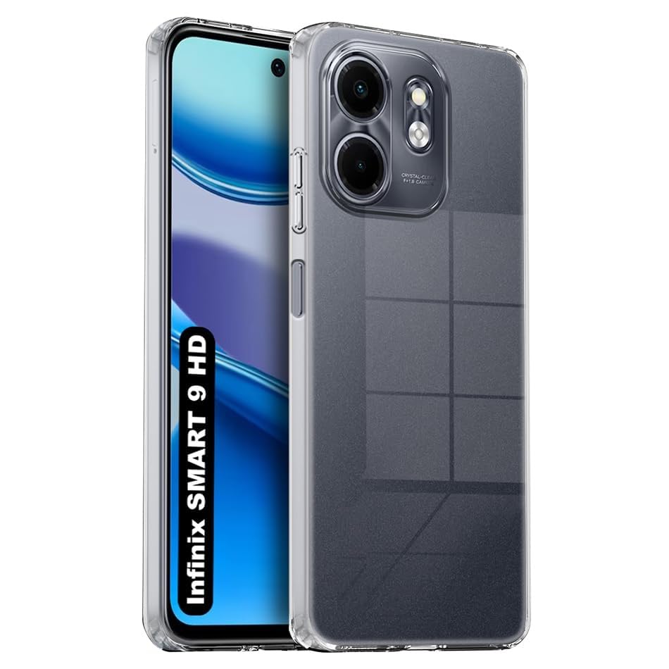 Image of COVERBLACK Flexible Rubber Case Back Cover for Compatible Model with Infinix X6532C / SMART 9 HD - Transparent