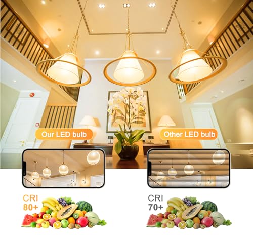 Flaspar E14 LED Light Bulb, 4W Small Edison Screw Filament Bulbs 40W Equivalent, 2700K Warm White, G45 Golf Ball SES Globe Bulb, 3Pack - Image 5