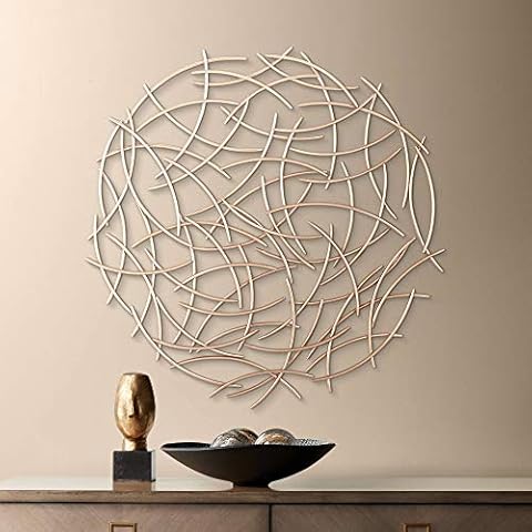 Dahlia Studios Sena 26" x 26" Copper Finish Modern Metal Wall Art Cover