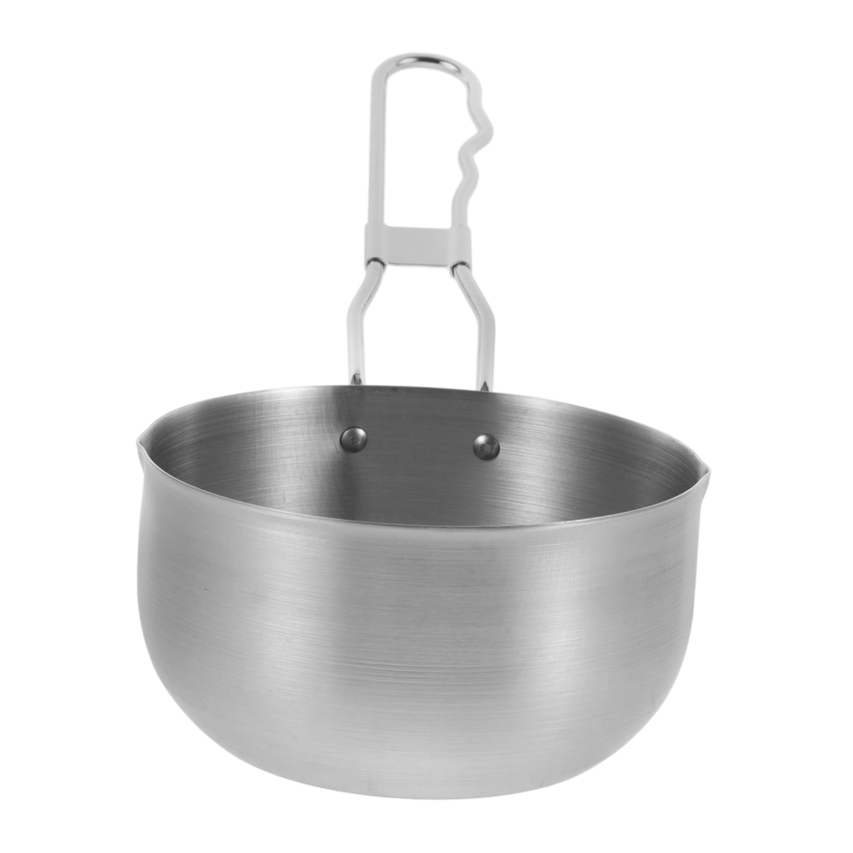 BESPORTBLE Stainless Steel Saucepan for Cooking Portable Small Pot for Frying Boiling for Camping Picnics and Outdoor Adventures Lightweight Durable Cooking Pan