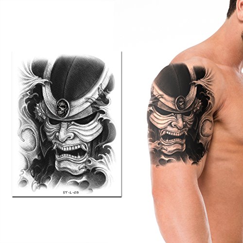 Supperb® Temporary Tattoos - Skull Warrior Temporary Tattoo #TOP1
