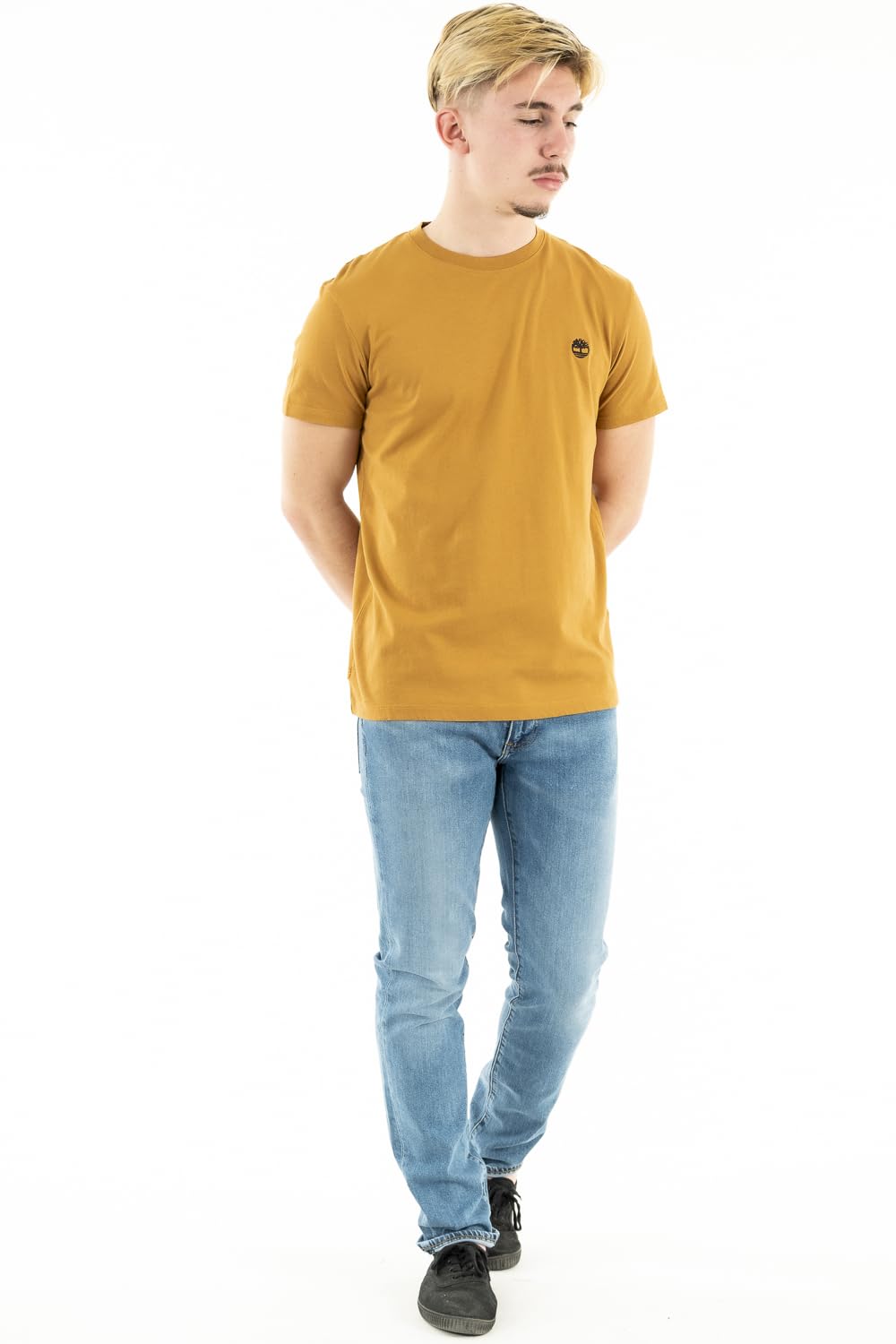 Timberland Men's Ss Dun-river Crew T T-Shirt, Yellow, XL