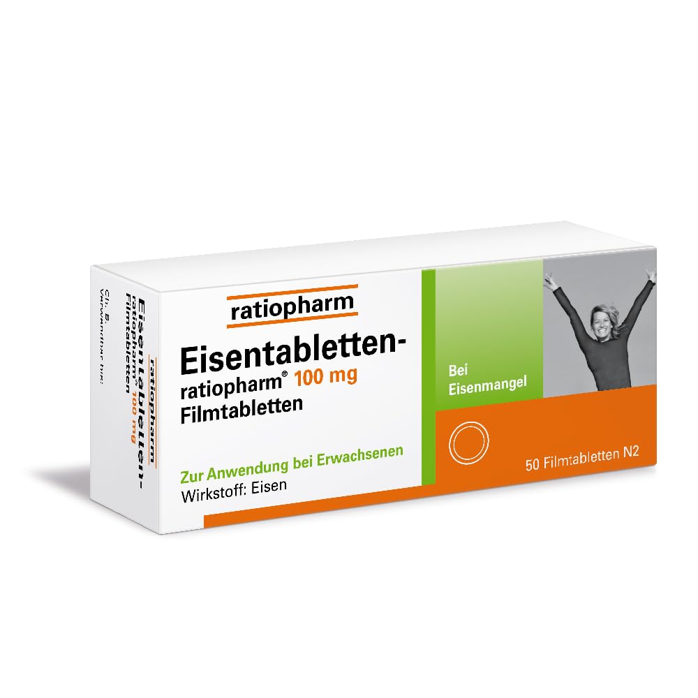 Eisentabletten-ratiopharm® 100 mg Filmtabletten – 50 Filmtabletten