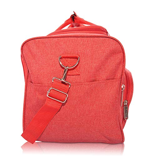 DALIX Signature Travel or Gym Duffle Bag in Red