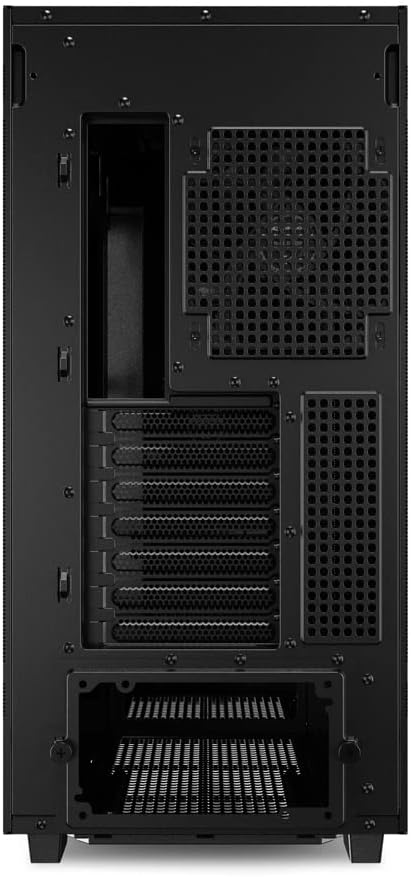 Rear view of the Sharkoon Rebel C50 ATX PC case