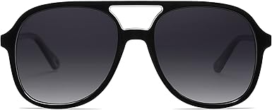 Retro Polarized Aviator Sunglasses Womens Men Vintage Double Bridge Square Sun Glasses AP3606