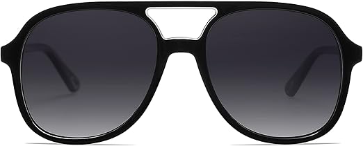 Retro Polarized Aviator Sunglasses Womens Men Vintage Double Bridge Square Sun Glasses AP3606