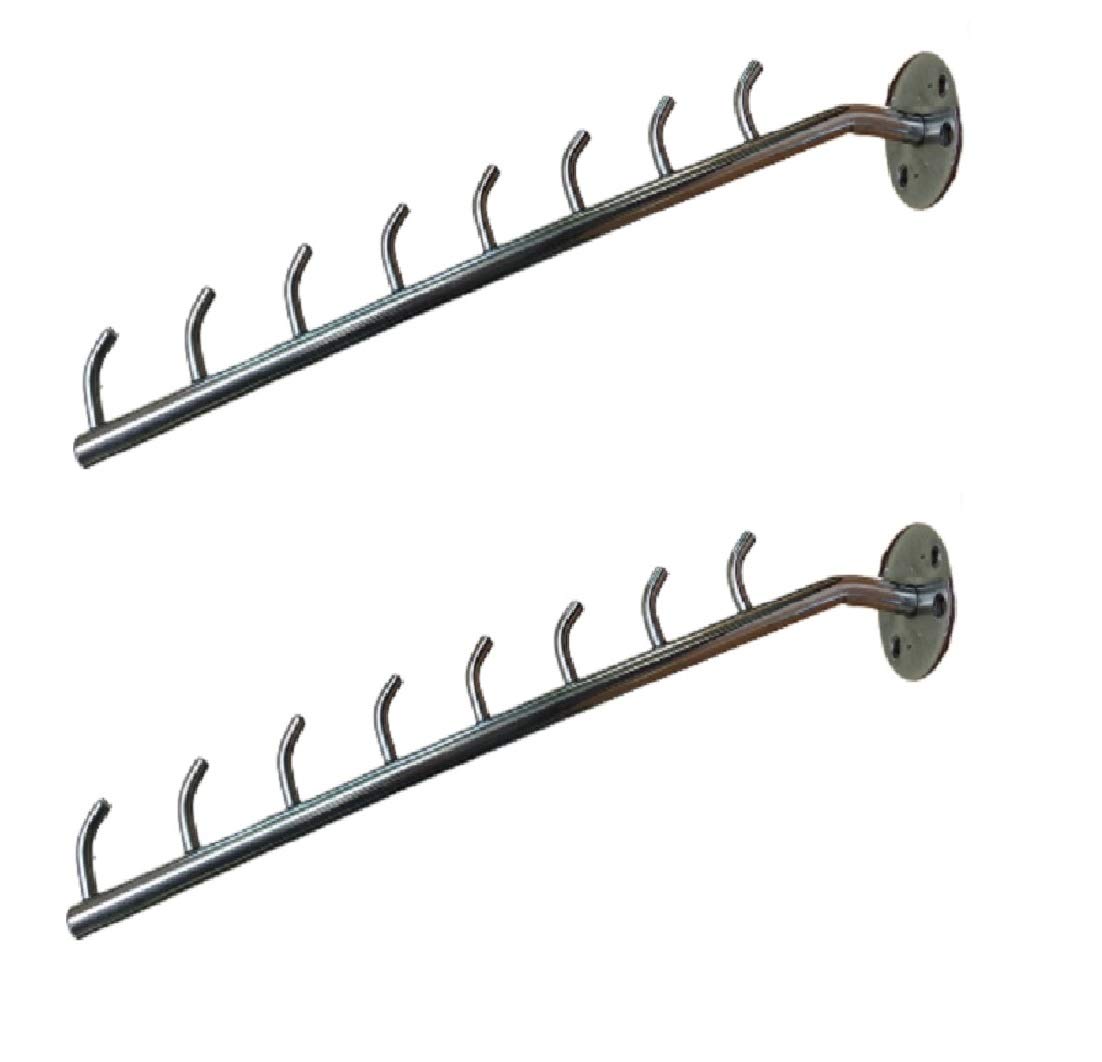 Q1 Beads 2 Pcs. 8 Pin Stainless Steel Display Hook Wall Drope Hanger for Showroom/Mobile Shop/Wall Mount/Clothes Pack of 2 (Silver) offers donot miss 4 Q1 Beads 2 Pcs. 8 Pin Stainless Steel Display Hook Wall Drope Hanger for Showroom/Mobile Shop/Wall Mount/Clothes Pack of 2 (Silver) offers donot miss
