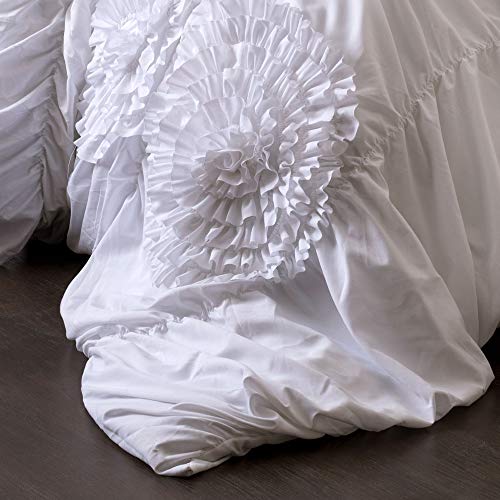 Image of Lush Decor 3 Piece Serena Comforter Set, King, White