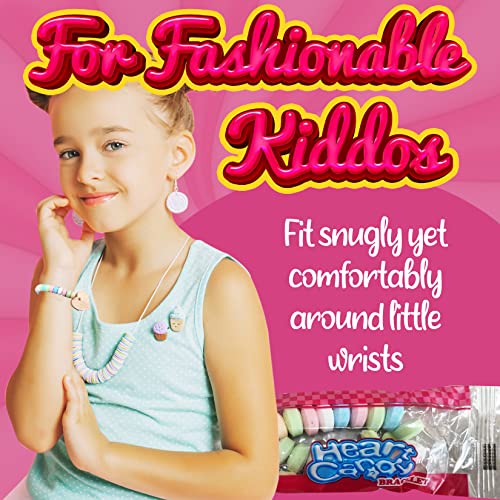 Fusion Select 96 Packs Color Candy Bracelet - Edible Candy Jewelry with Love Heart Charm - Sweet Treats for Kids Birthday, Party Favors, Pinata Filling - Individually Wrapped Fruit Flavor Snacks… - image 4