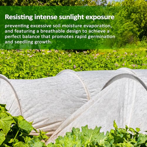 Jevrench Plant Covers Freeze Protection, 1.0 oz 10ft X 15ft Frost Blankets for Outdoor Plants, Frost Cloth Plant Freeze Protection, Garden Floating Row Cover Protecting Your Plants from Winter Chill