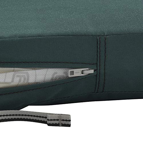 Classic Accessories Ravenna Water-Resistant 48 X 18 X 3 Inch Outdoor Bench/Settee Cushion Slip Cover, Patio Furniture Swing Cushion Cover, Mallard Green, Patio Furniture Cushion Covers #TOP6