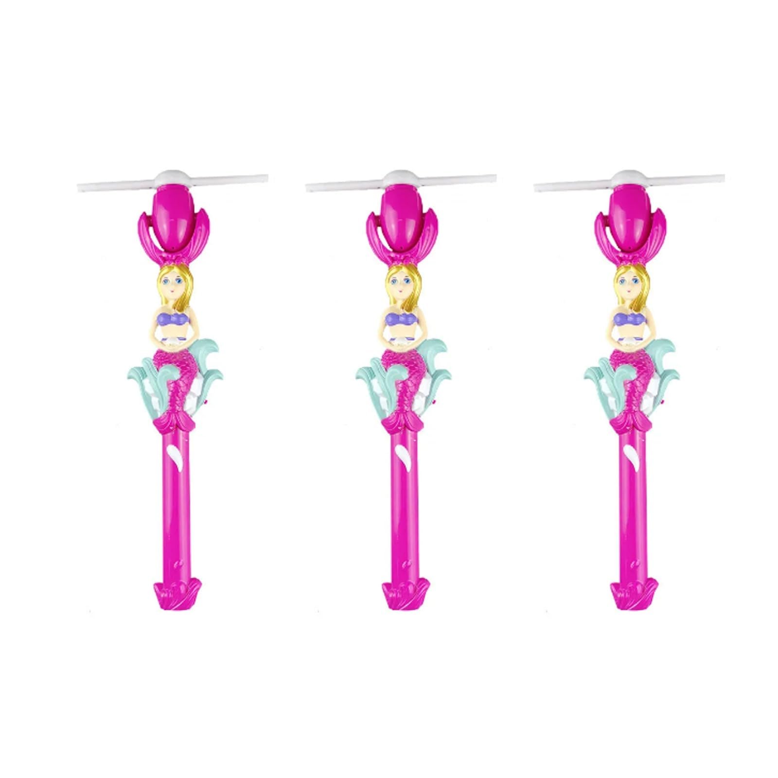 PEBBLE HUG Mermaid Magic Spinning Fiber windmill wands Light Up Toys Flashing LED Pinwheel, Colourful Patterns, Spinning windmill toy, Spinning windmill toy (3 Pcs)