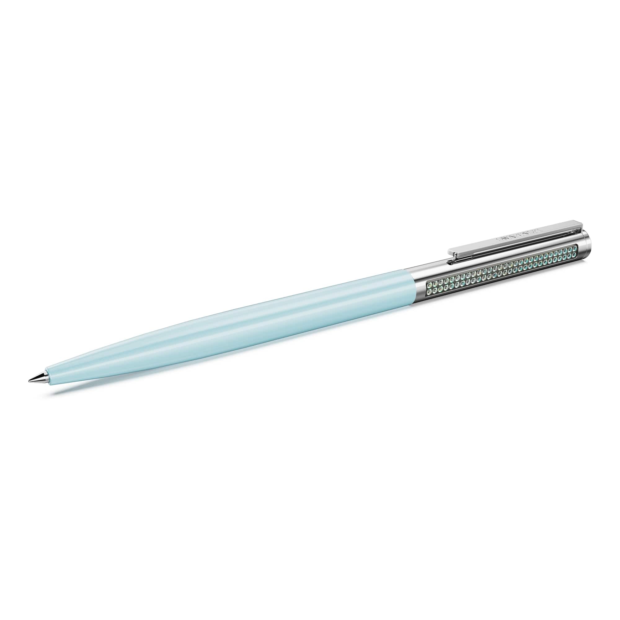 Swarovski Matrix Tennis Ballpoint Pen, Blue, Chrome Plated