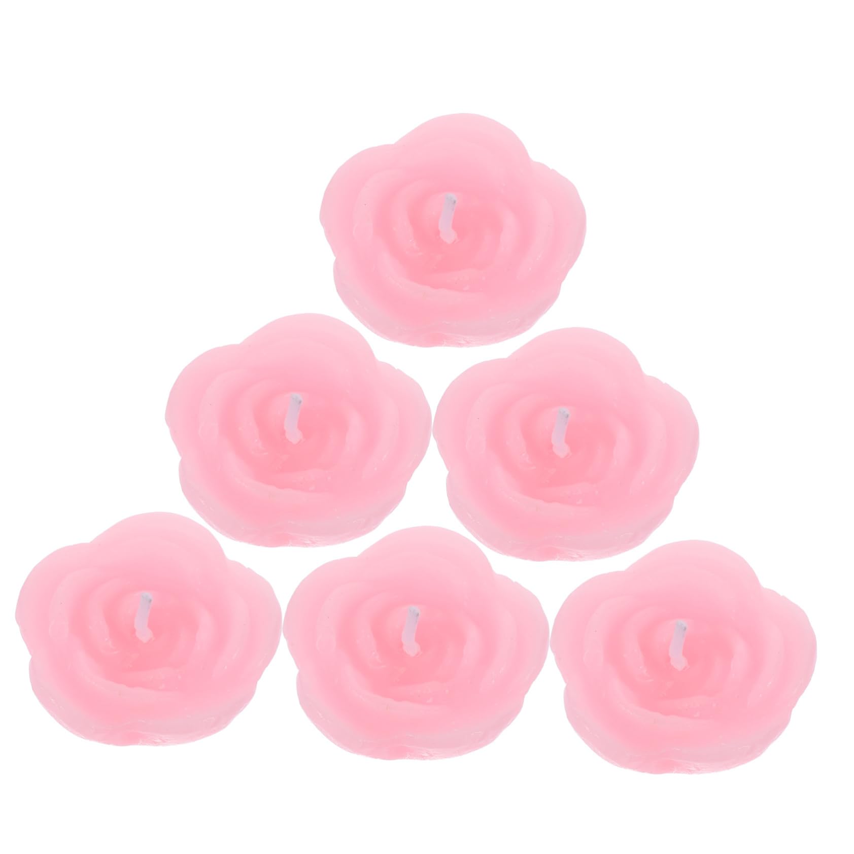 LABRIMP 12pezzi Candele Galleggianti Rosa Decorativi Per Cerimonie Feste e Decorazioni Interni Candele Cera Di Paraffina Senza Fumi Neri Per Atmosfere Romantiche e Festive