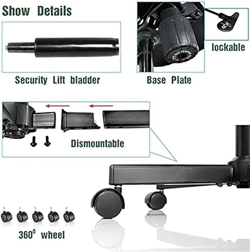 Miniatura 5 de JJS Silla de oficina de terciopelo con respaldo bajo con reposabrazos, ergonómica y ajustable, silla de escritorio de oficina en casa, color verde