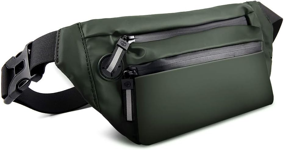 Fashion Fanny Pack - Lightweight Waterproof Leather Waist bag for Men Women with Adjustable Belt for Travel, Sport, Party - YIPINU