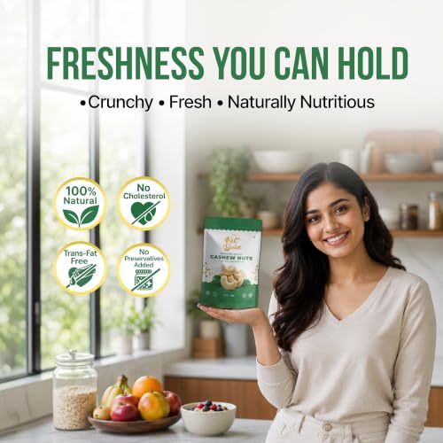 Image of THENUTBASKET Premium W320 Cashew Nuts 250g | Large Whole Kaju | Natural Raw Cashews | Fresh, Crunchy & Healthy Dry Fruits | No Preservatives