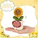 Ovrrcame Handmade Crochet Sunflower Friendship Gifts to My Friend, Inspirational for Women, Sister, Coworker, Birthday, Christmas