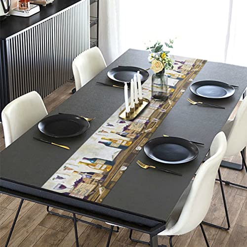 Vvfelixl G39634572P361C398S755 Champagne Bottles Table Runners 70 Inches Long Double Side Dining Table Decor Table Decorations thumb #4